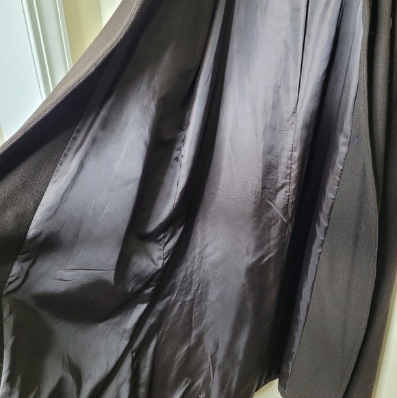 Vintage Charles Klein Wool Coat Women’s 10 Brown Velvet Trim Hood 90s Winter - Picture 3 of 9